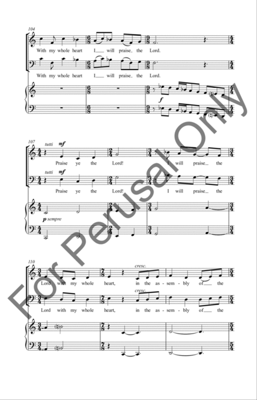 Psalm 111 4-Part scores gallery preview page 17