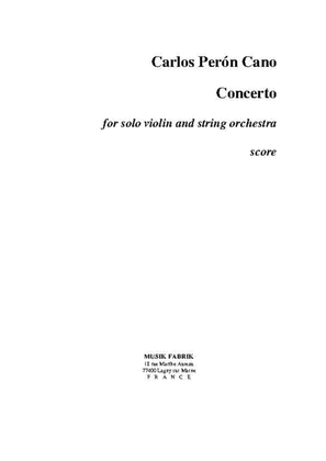 Book cover for Concerto for violin and string orchestra