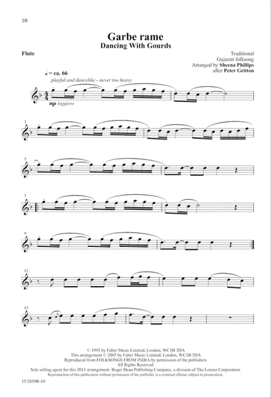 Garbe rame (Dancing With Gourds) 4-Part scores gallery preview page 11