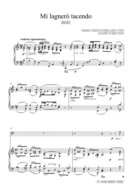 Handel-Mi lagnerò tacendo,for Cello and Piano image number null