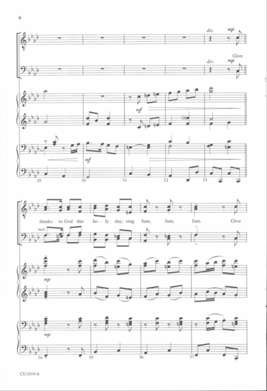 Fum, Fum, Fum - TTBB TTBB scores gallery preview page 5