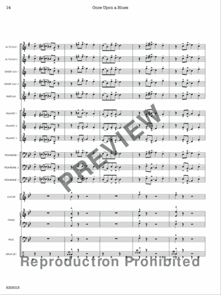Once Upon a Blues Jazz Ensemble scores gallery preview page 15