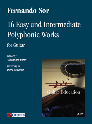 Book cover for 16 Easy and Intermediate Polyphonic Works for Guitar