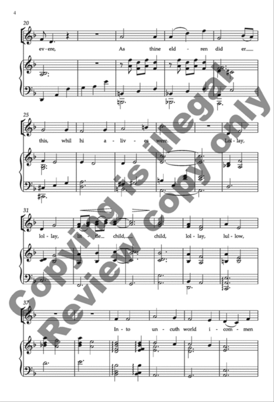 Sorrowful Lullaby (Choral Score) SA scores gallery preview page 5