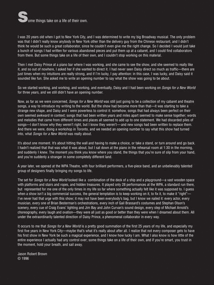 Songs for a New World Piano, Vocal, Guitar scores gallery preview page 4