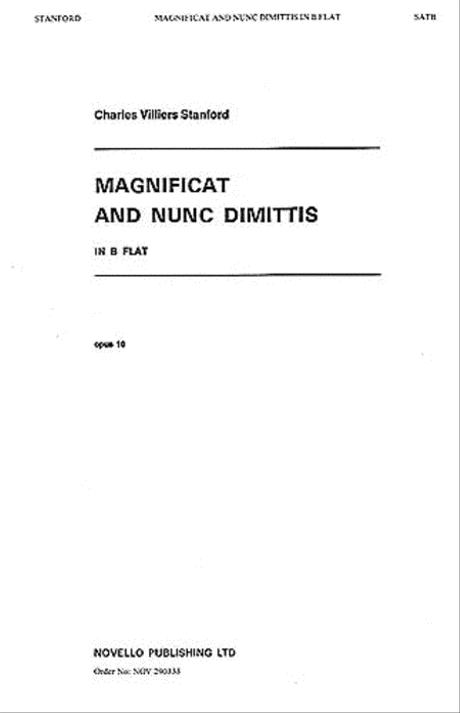 Magnificat and Nunc Dimittis in B Flat 4-Part scores gallery preview page 1