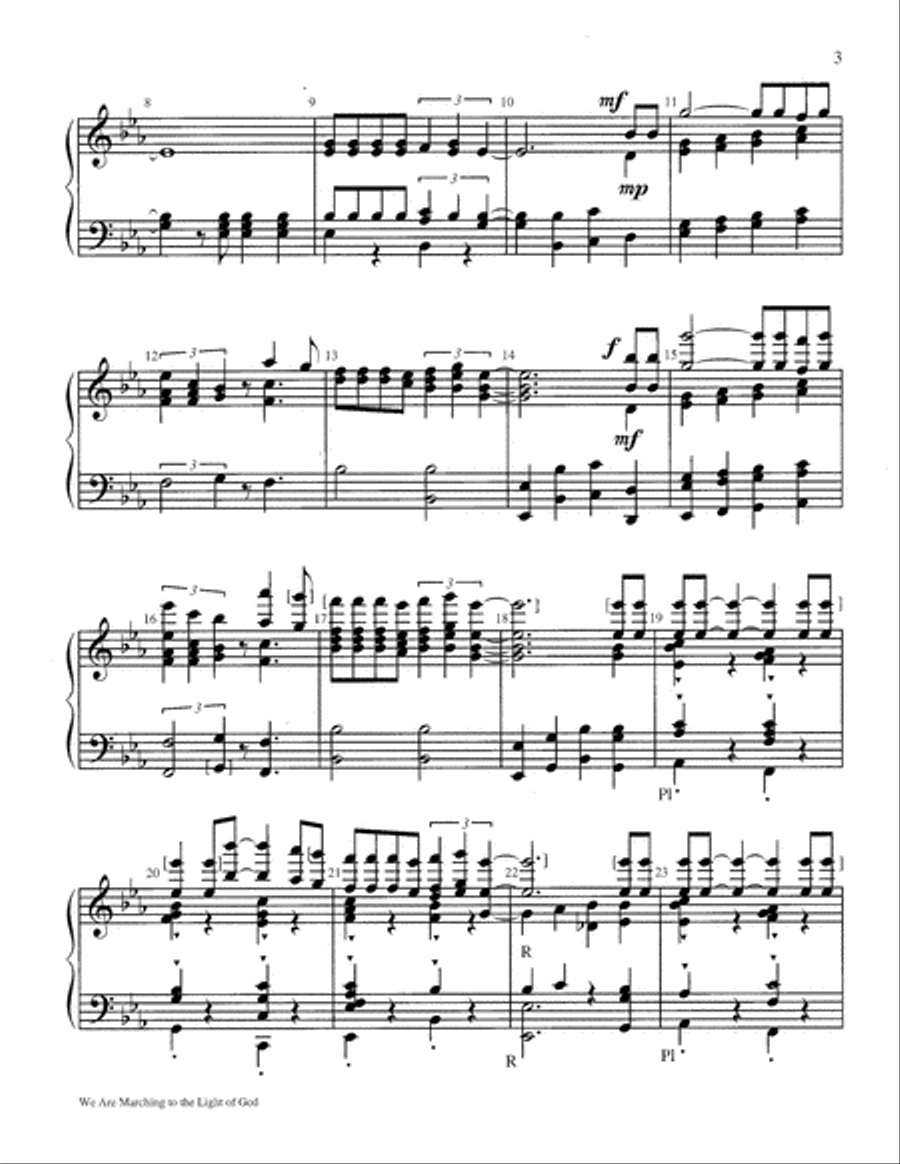 We Are Marching in the Light of God 5-Octaves scores gallery preview page 3