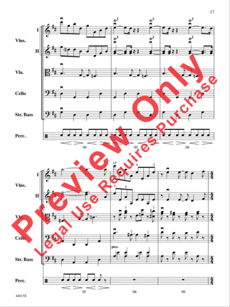 An American in Paris, Highlights from String Orchestra scores gallery preview page 18