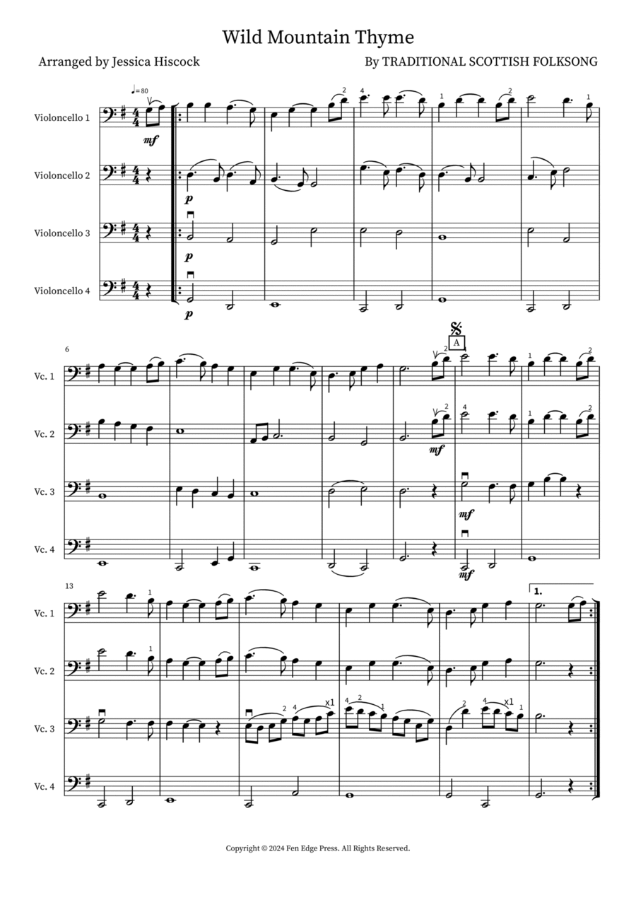 Wild Mountain Thyme School and Community scores gallery preview page 1