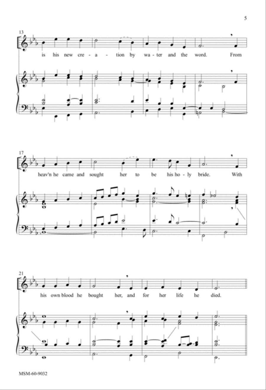 The Church's One Foundation 4-Part scores gallery preview page 4