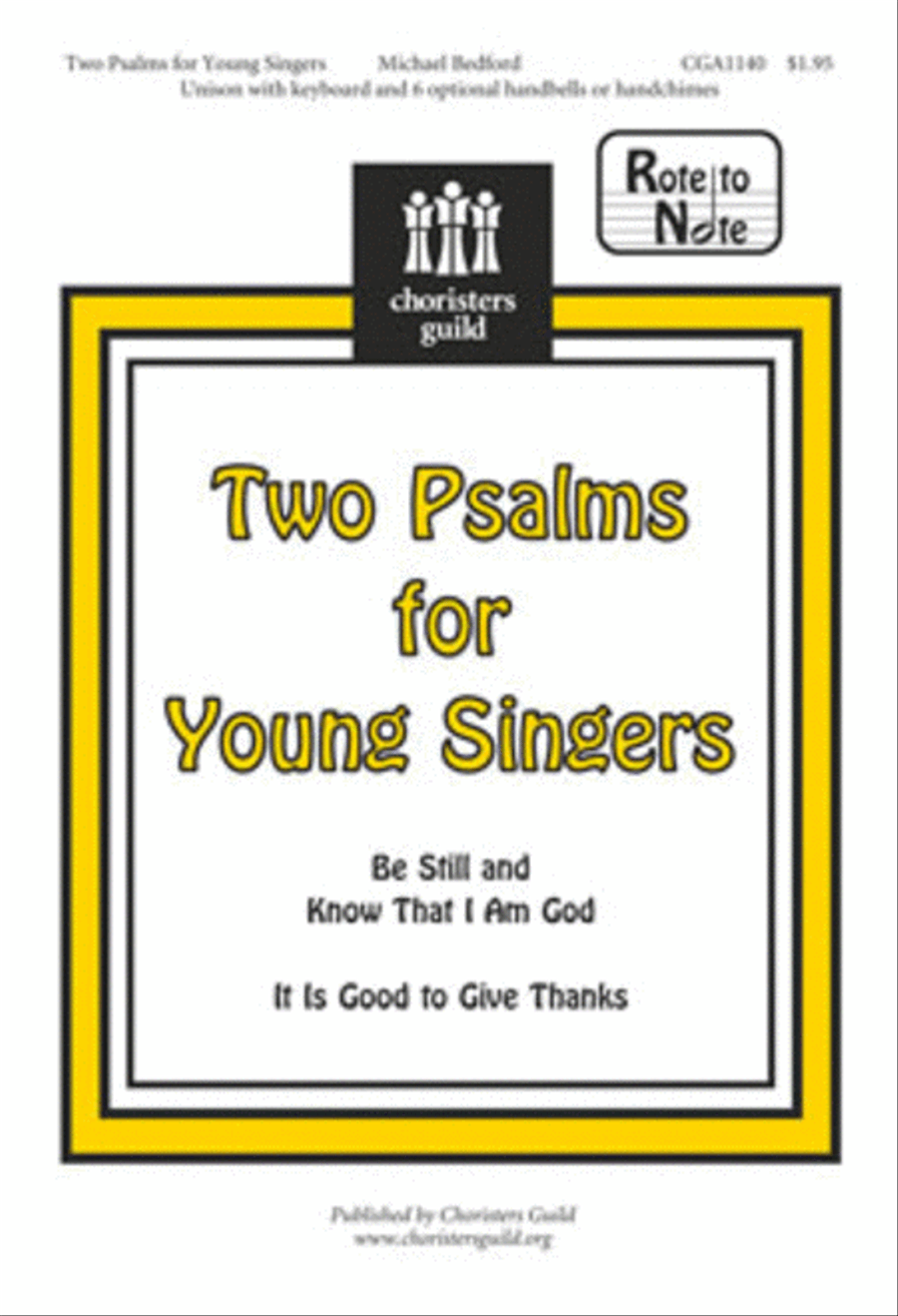 Two Psalms for Young Singers Unison Choir scores gallery preview page 1