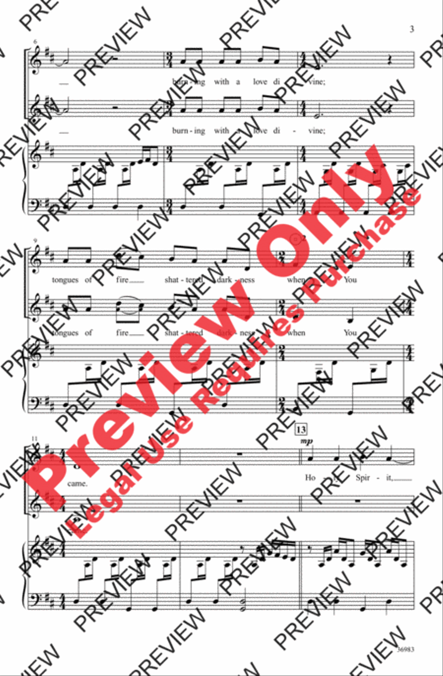 The Flame Women's Choir scores gallery preview page 3