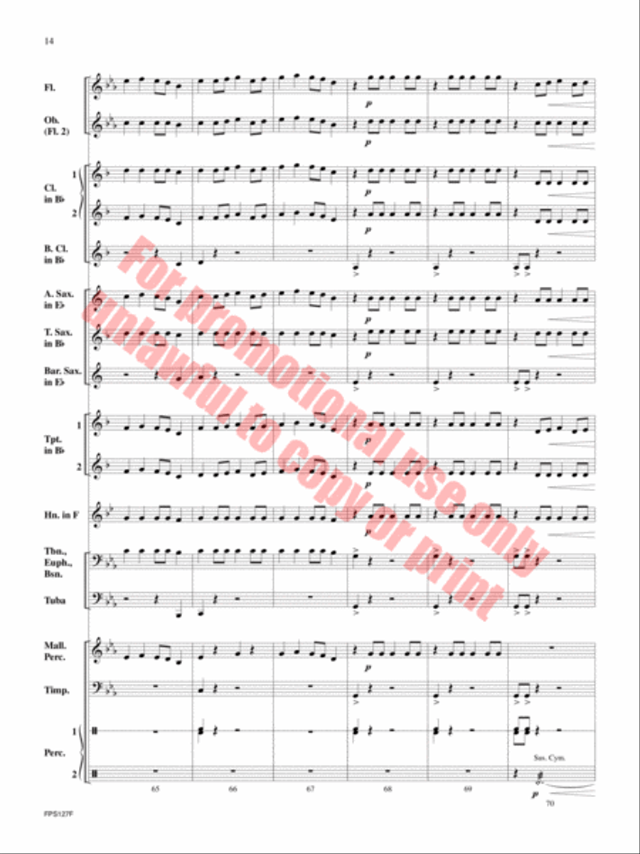 Thunderstruck Concert Band scores gallery preview page 15