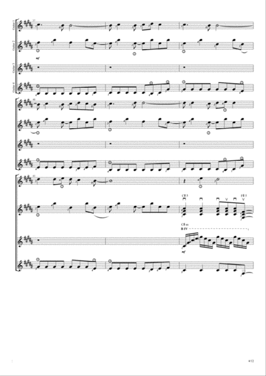 Starlight Guitar Solo scores gallery preview page 4