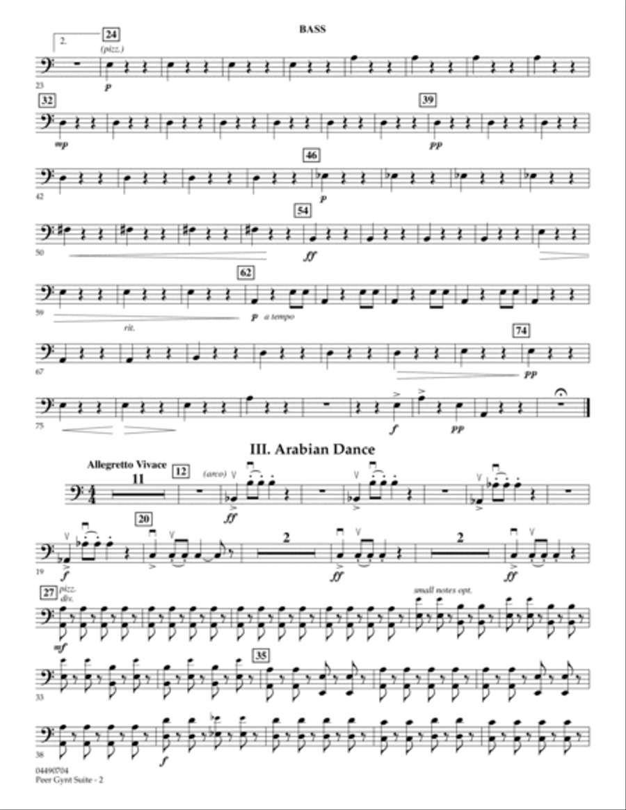 Highlights from Peer Gynt - Bass Orchestra scores gallery preview page 2