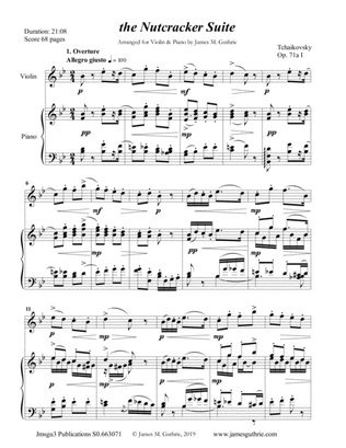 Tchaikovsky: The Complete Nutcracker Suite for Violin & Piano