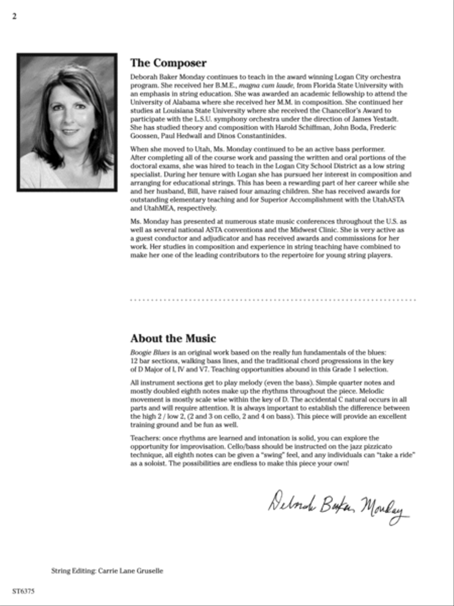 Boogie Blues: Score String Orchestra scores gallery preview page 2