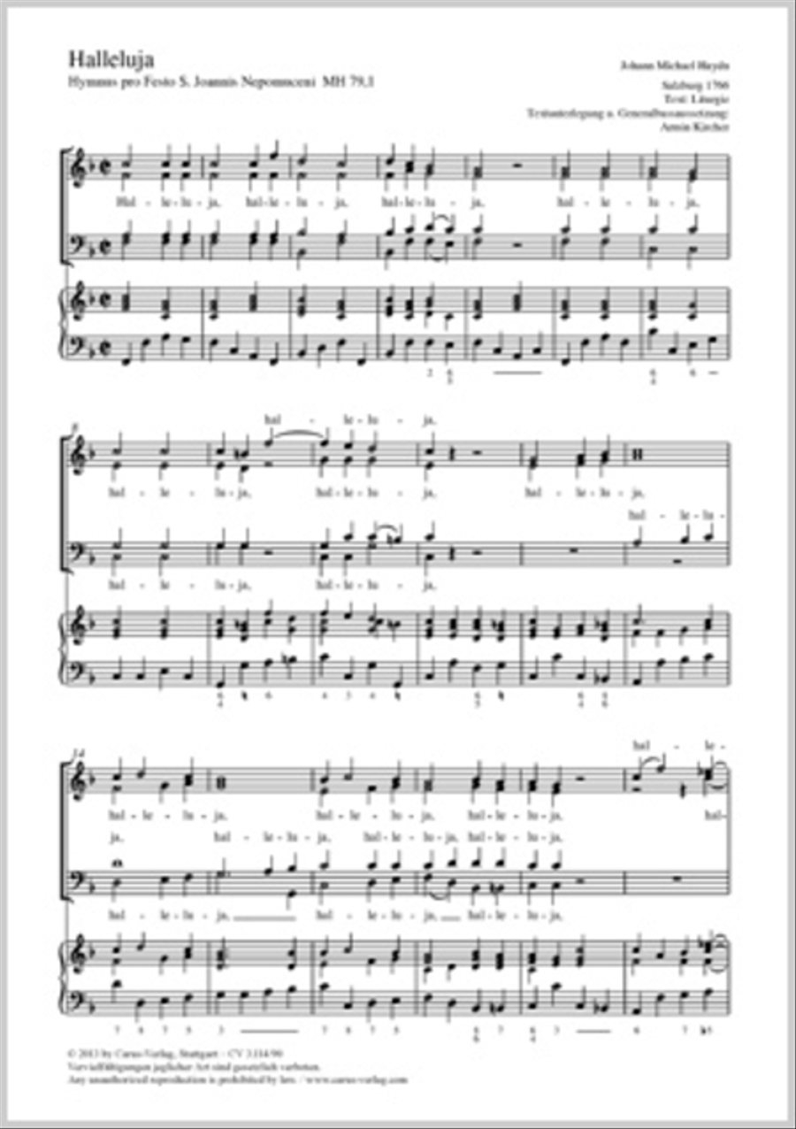 Halleluja (Jesus erschliesst uns die Schrift) 4-Part scores gallery preview page 1