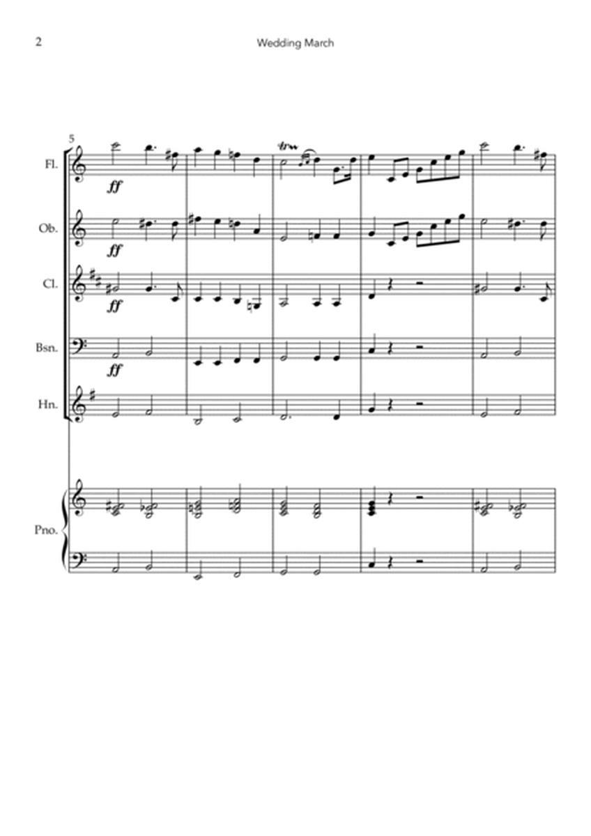 Wedding March (For Woodwind Quintet with Easy Piano) image number null