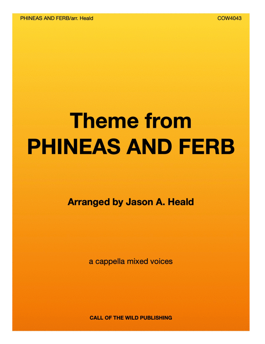 Phineas And Ferb Theme 4-Part scores gallery preview page 1