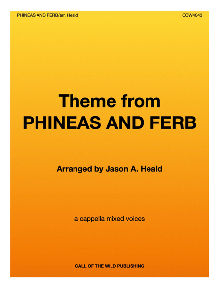 Phineas And Ferb Theme Choir - Digital Sheet Music
