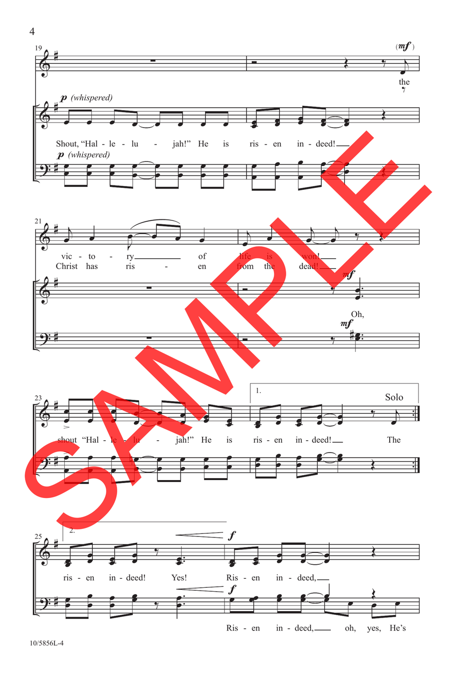Risen Indeed! 4-Part scores gallery preview page 4