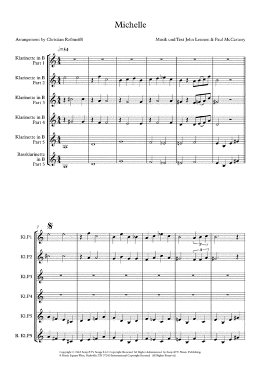 Michelle Michelle Woodwind Quintet scores gallery preview page 2