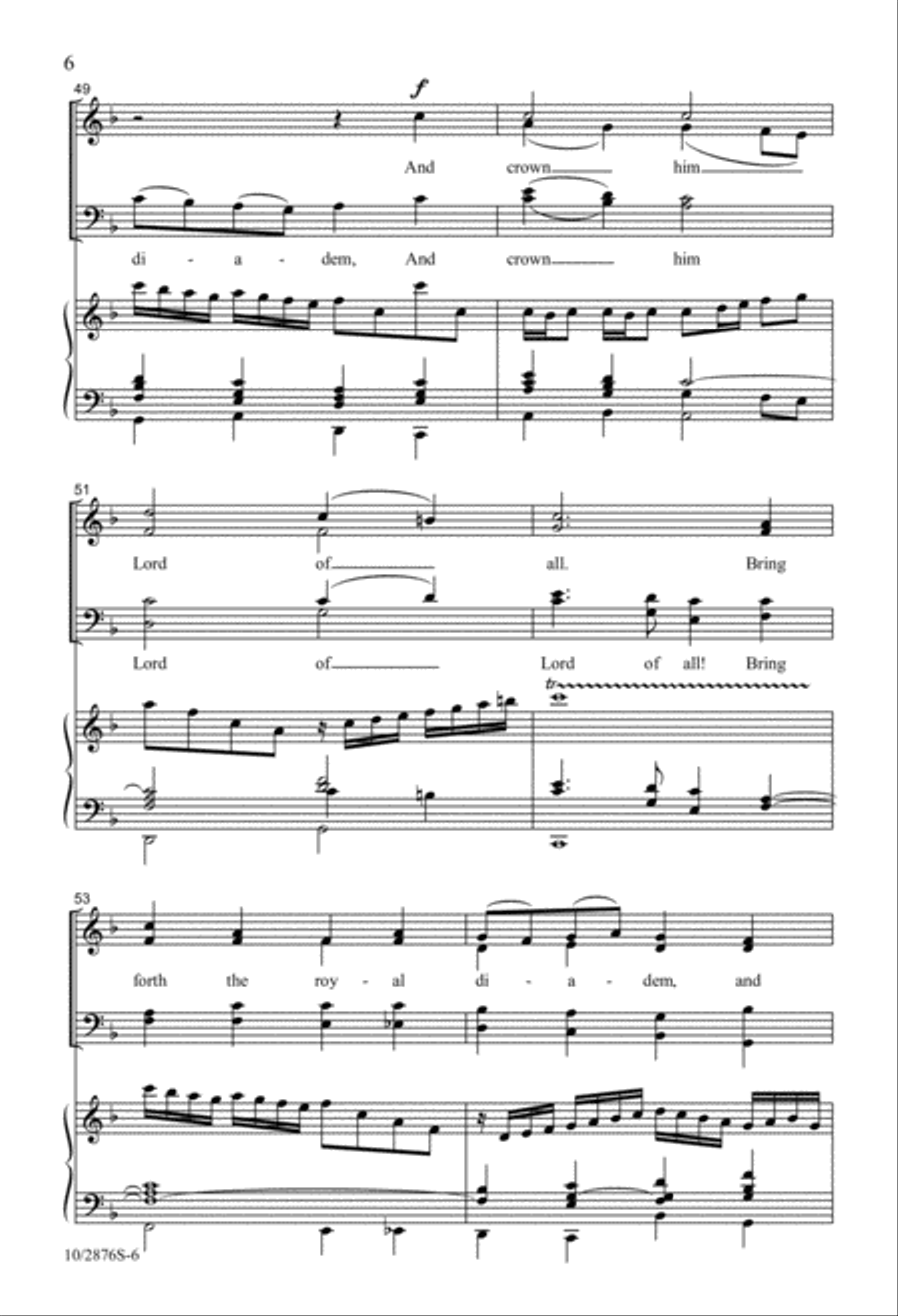 And Crown Him Lord Of All 4-Part scores gallery preview page 6