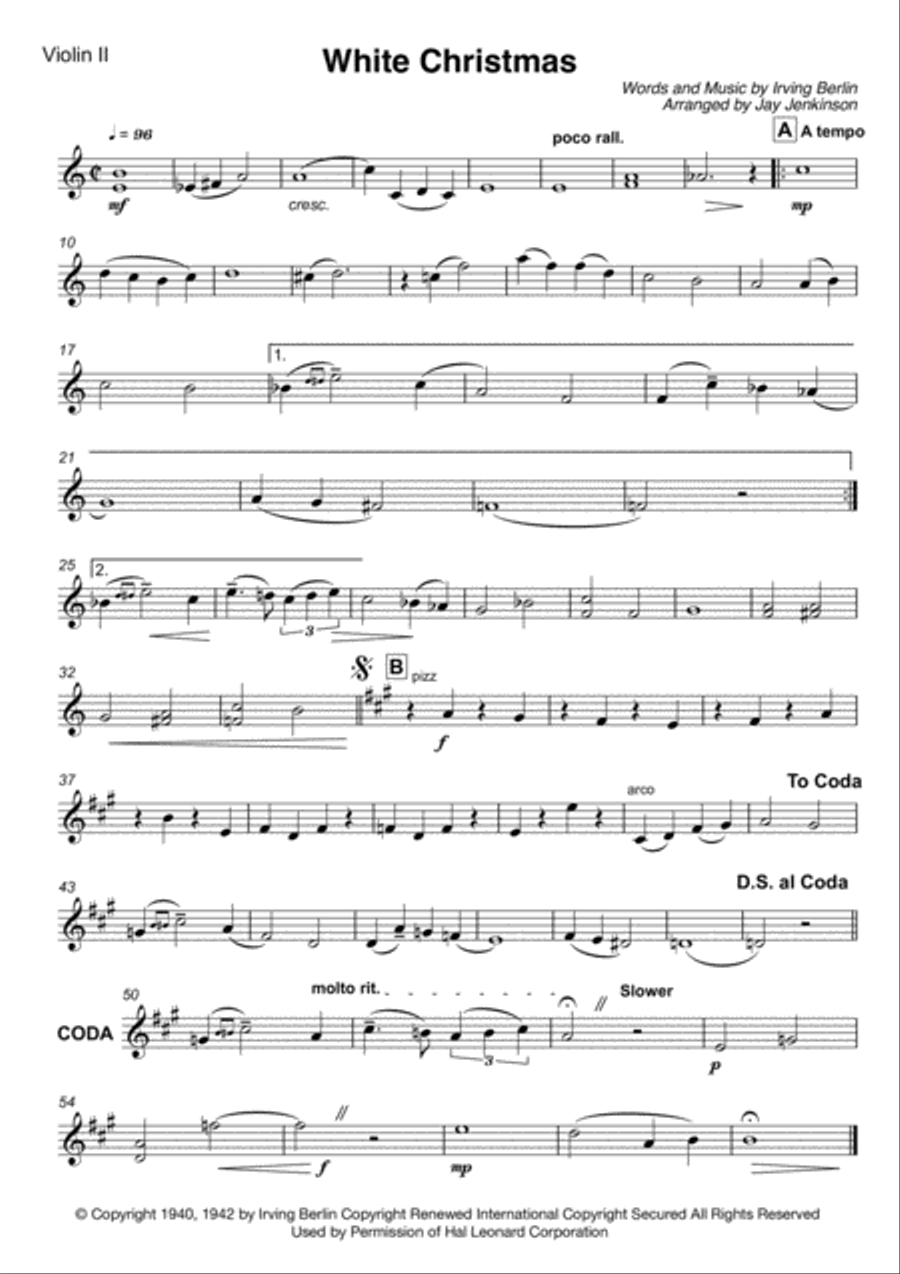 White Christmas String Quartet scores gallery preview page 3