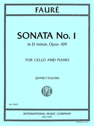 Book cover for Cello Sonata No.1 In D Minor, Opus 109