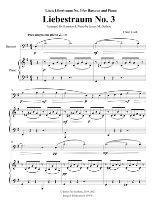 Liszt: Liebestraum for Bassoon & Piano