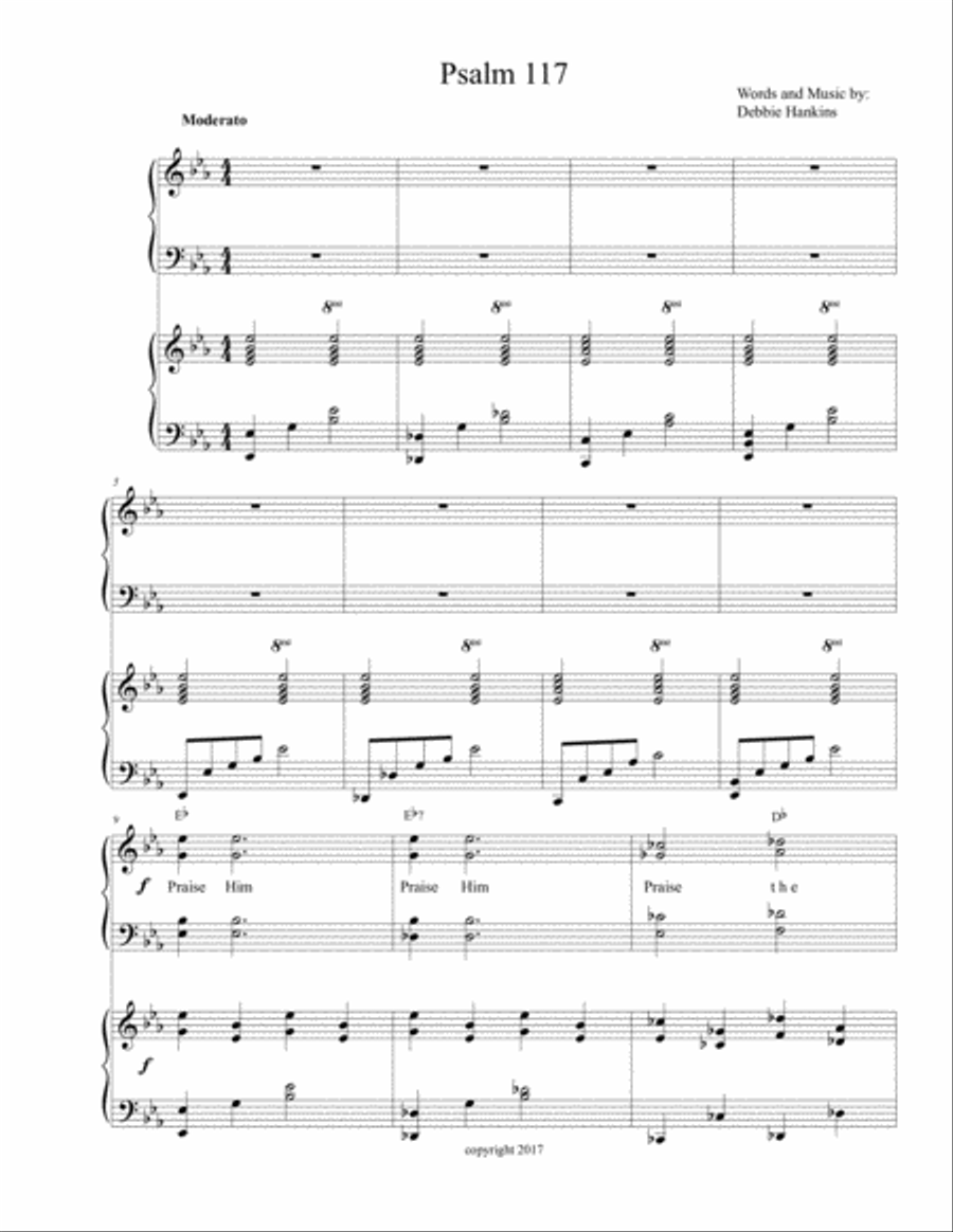 Psalm 117 Psalm 117 4-Part scores gallery preview page 1
