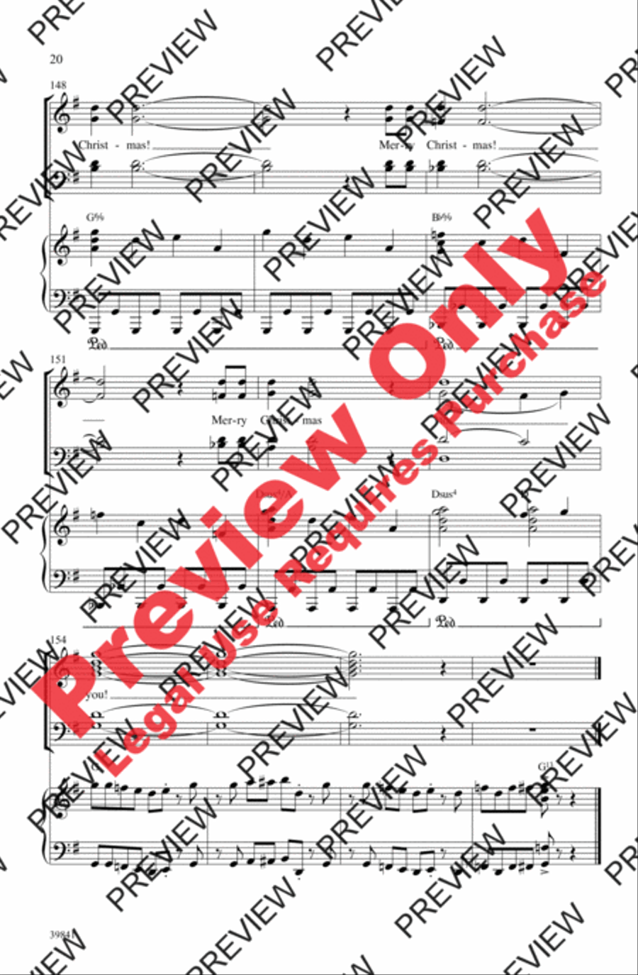 Jolly Jingle Christmas Medley 4-Part scores gallery preview page 20