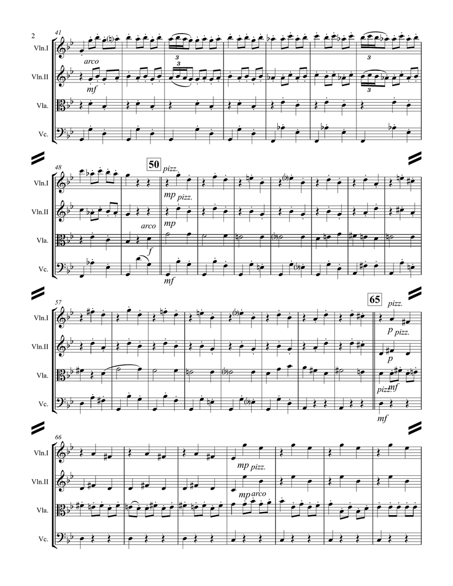 Danse Macabre (for String Quartet) String Quartet scores gallery preview page 3