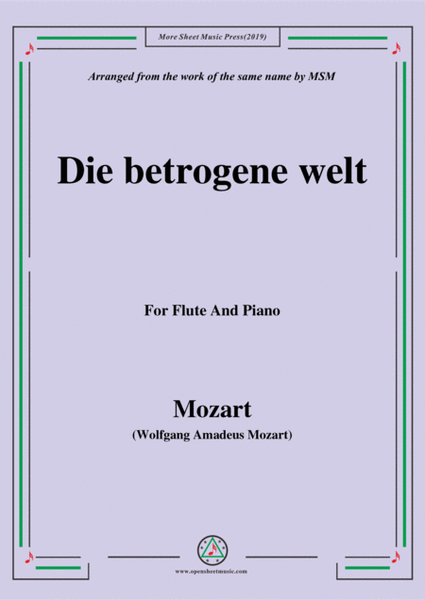 Mozart-Die betrogene welt,for Flute and Piano image number null