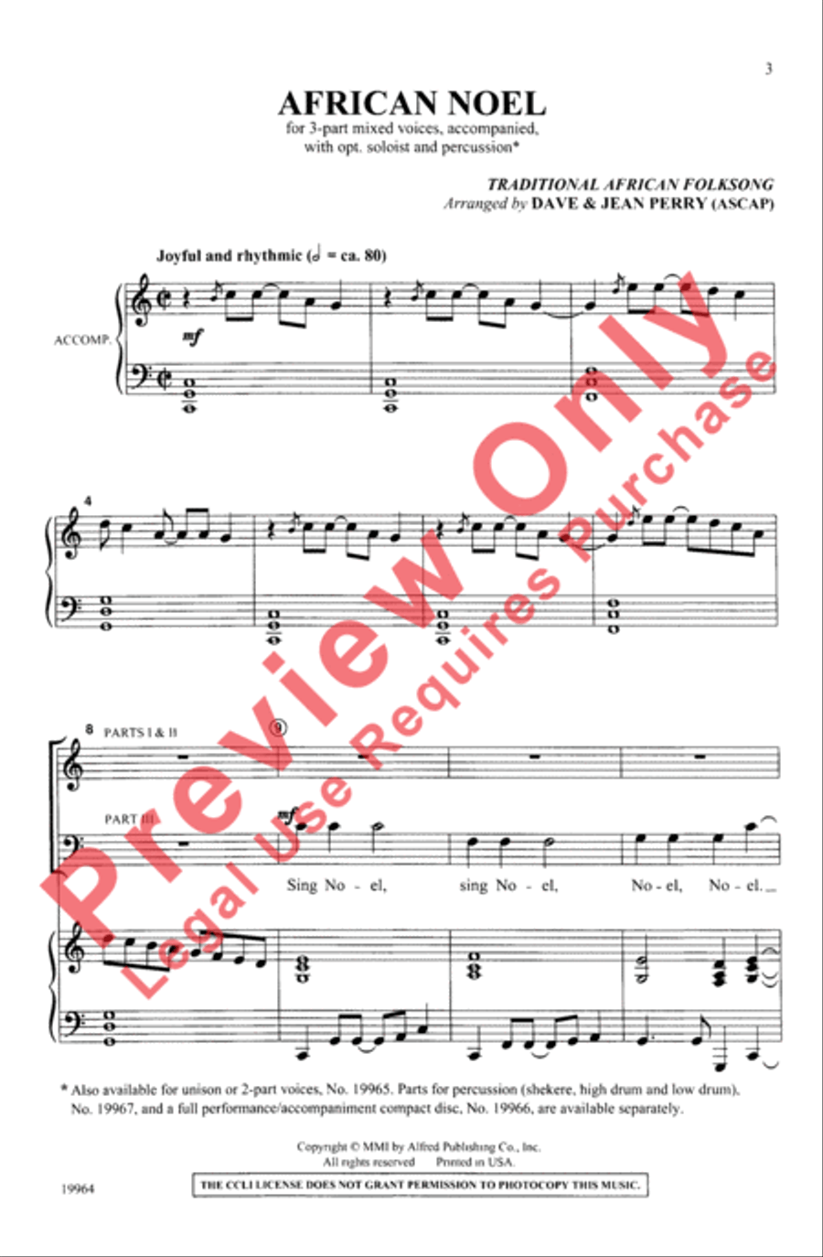 African Noel African Noel 3-Part scores gallery preview page 3