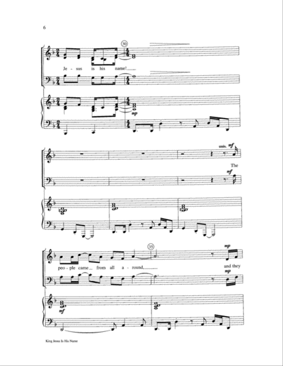 King Jesus Is His Name King Jesus Is His Name 3-Part scores gallery preview page 6