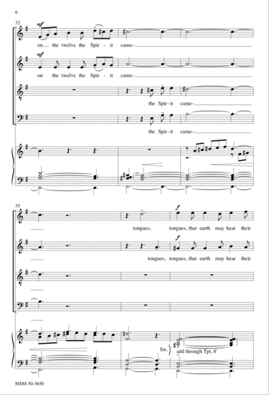 Hail this Joyful Day's Return 4-Part scores gallery preview page 6