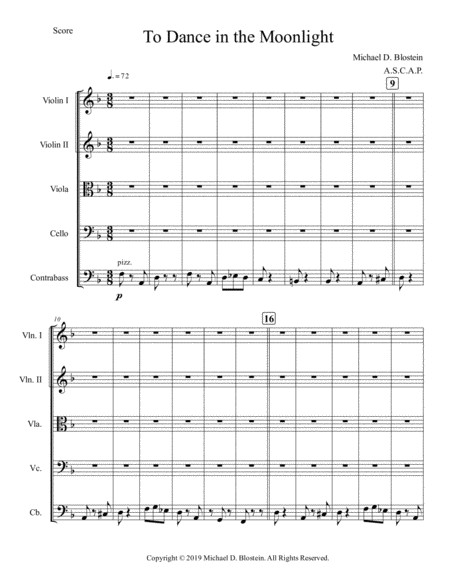 To Dance In The Moonlight (score only)