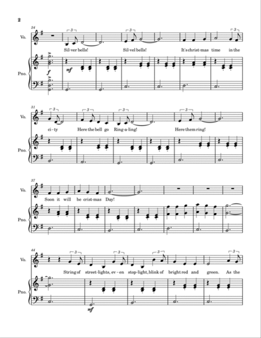Silver Bells Silver Bells Voice scores gallery preview page 2
