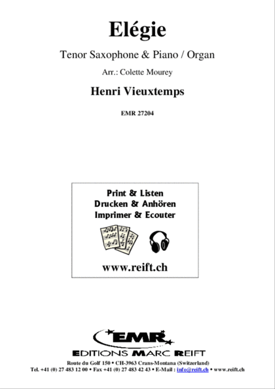 Elegie Elegie Tenor Saxophone scores gallery preview page 2