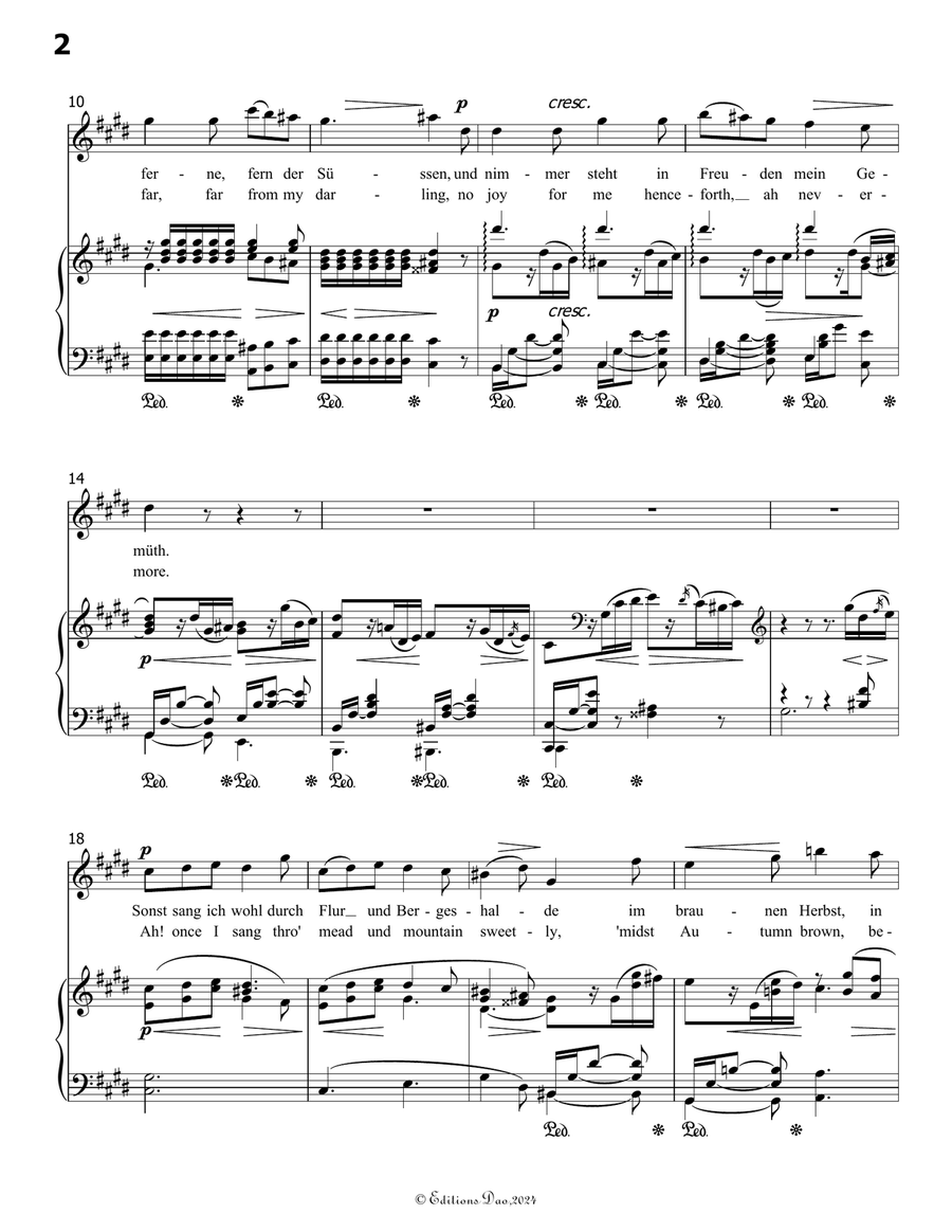 Im Herbst, by Robert Franz, in c sharp minor Voice scores gallery preview page 4