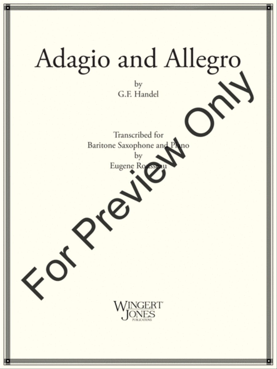 Adagio and Allegro Baritone Saxophone scores gallery preview page 2