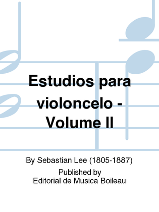Estudios para violoncelo - Volume II