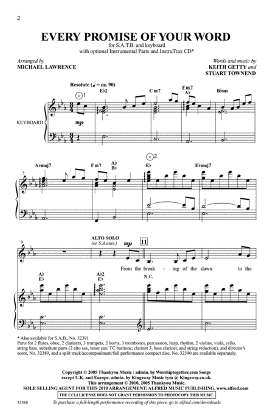 Every Promise of Your Word 4-Part scores gallery preview page 2