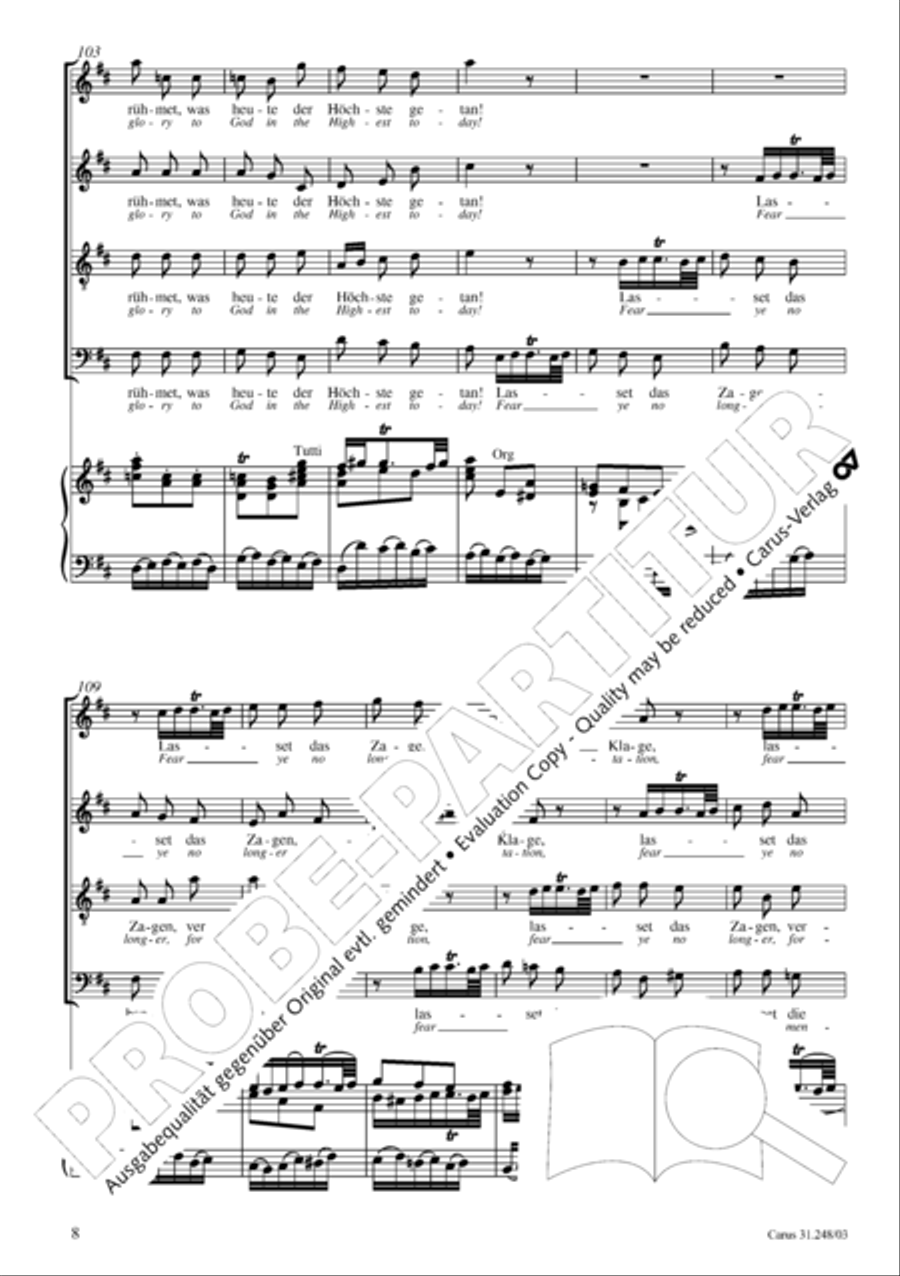 Christmas oratorio (Weihnachtsoratorium, Teile I-III) 4-Part scores gallery preview page 13
