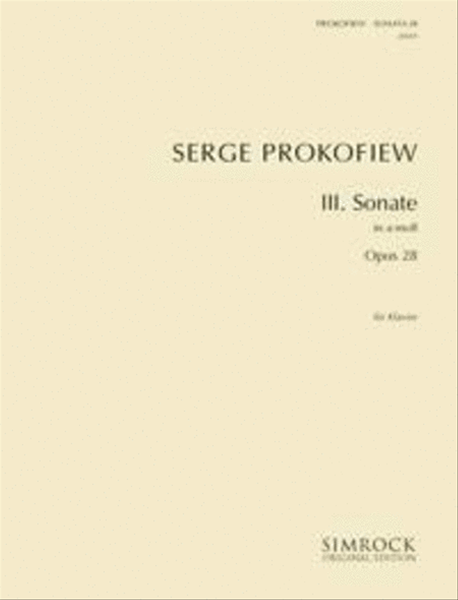 Piano Sonata No. 3 in A Minor op. 28 Piano Solo scores gallery preview page 1