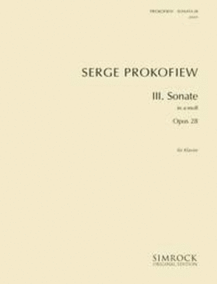 Book cover for Piano Sonata No. 3 in A Minor op. 28