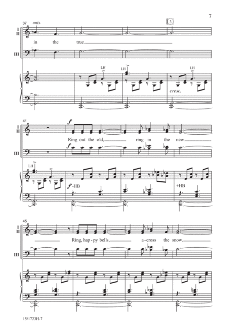 Ring Out, Wild Bells Ring Out, Wild Bells 3-Part scores gallery preview page 7