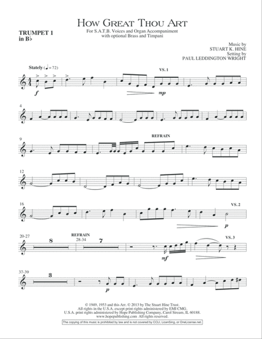 How Great Thou Art Choir scores gallery preview page 12